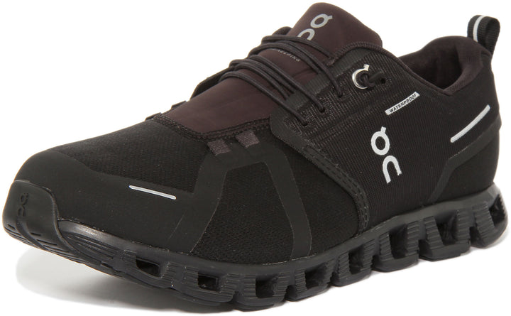 On Running Cloud 5 Waterproof Chaussures de course à lacets pour hommes en noir