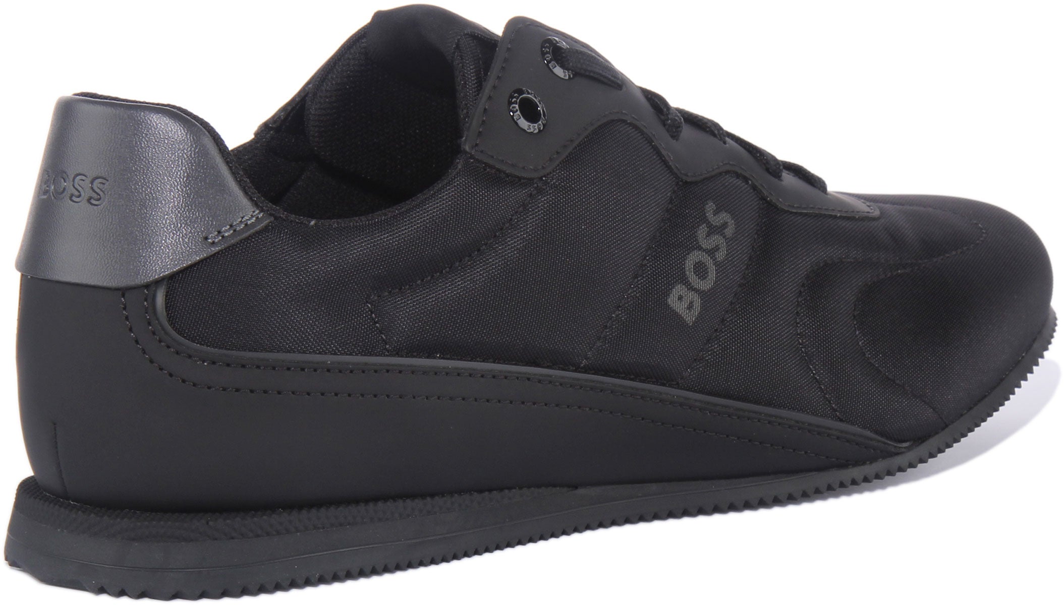 BOSS Rusham Low Profile In All Black For Men | Boss Low Top
