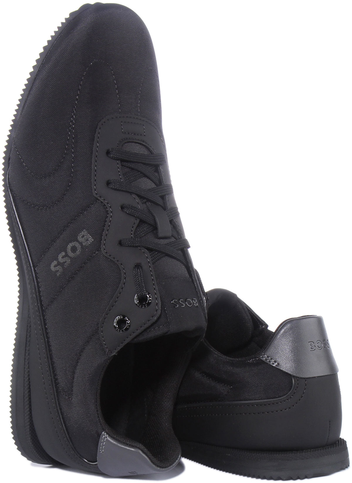 BOSS Rusham Low Profile In All Black For Men | Boss Low Top
