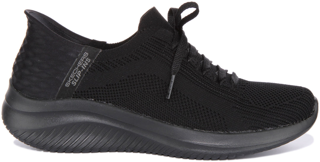 Skechers Ultra Flex en All Black for Women Zapatos de manos