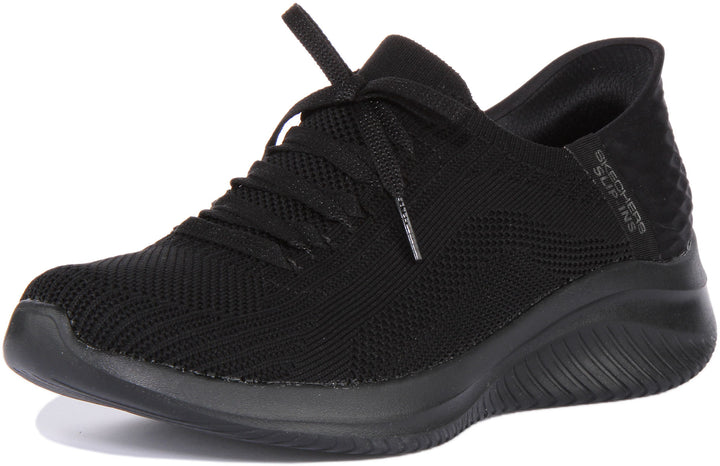 Skechers Slip-Ins: Ultra Flex 3.0-Smooth Step Zapatillas de malla de punto para mujer en todo negro
