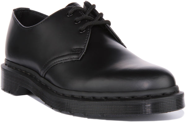 Dr Martens 1461 Mono In All Black | Leather Lace up 3 Eyelet Shoes