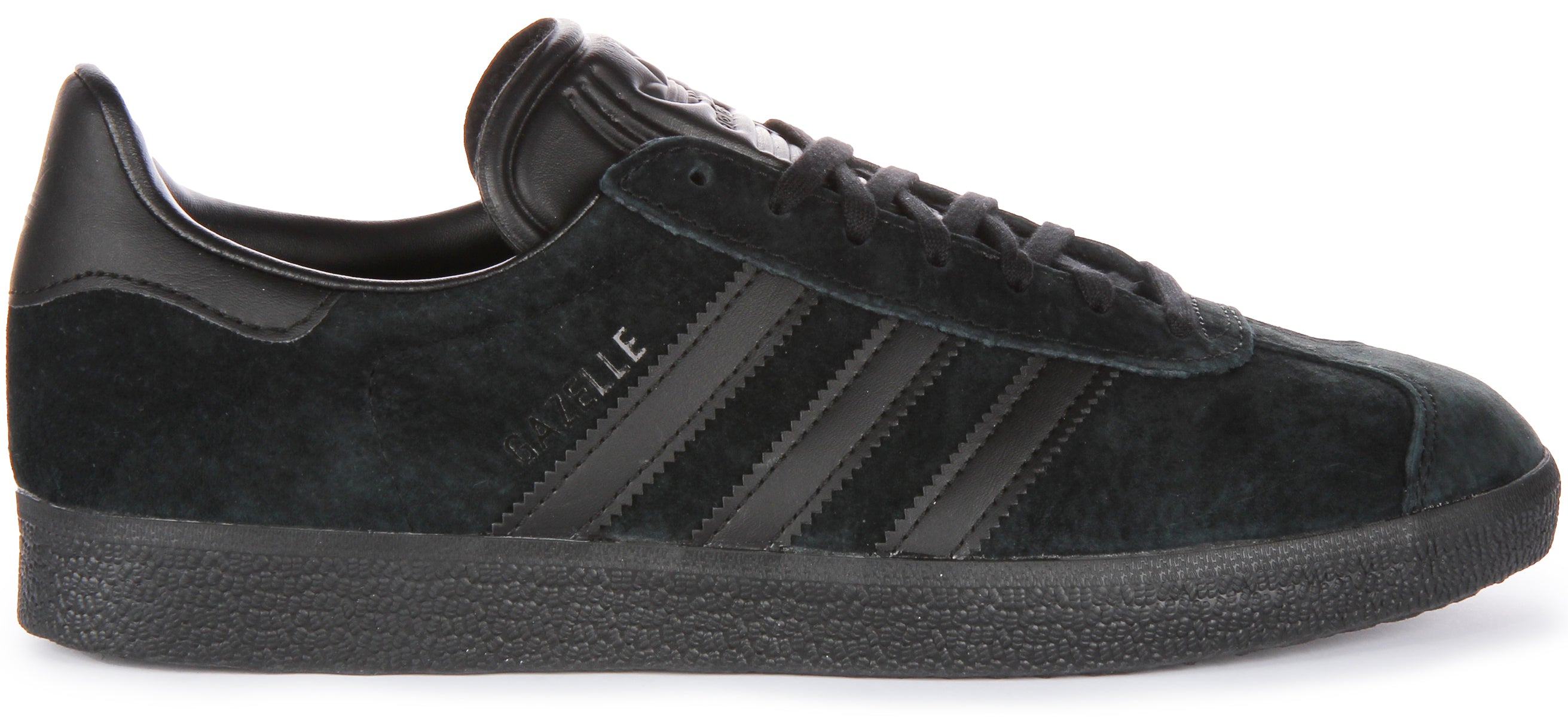 Adidas Gazelle In All Black For Men Lace up Terrace Trainers 4feetshoes