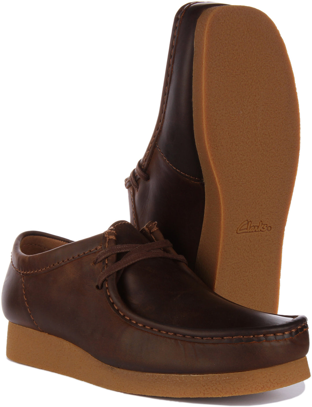 Clarks Wallabee Evo In Beeswax For Men Soft Suede Crepe Shoes