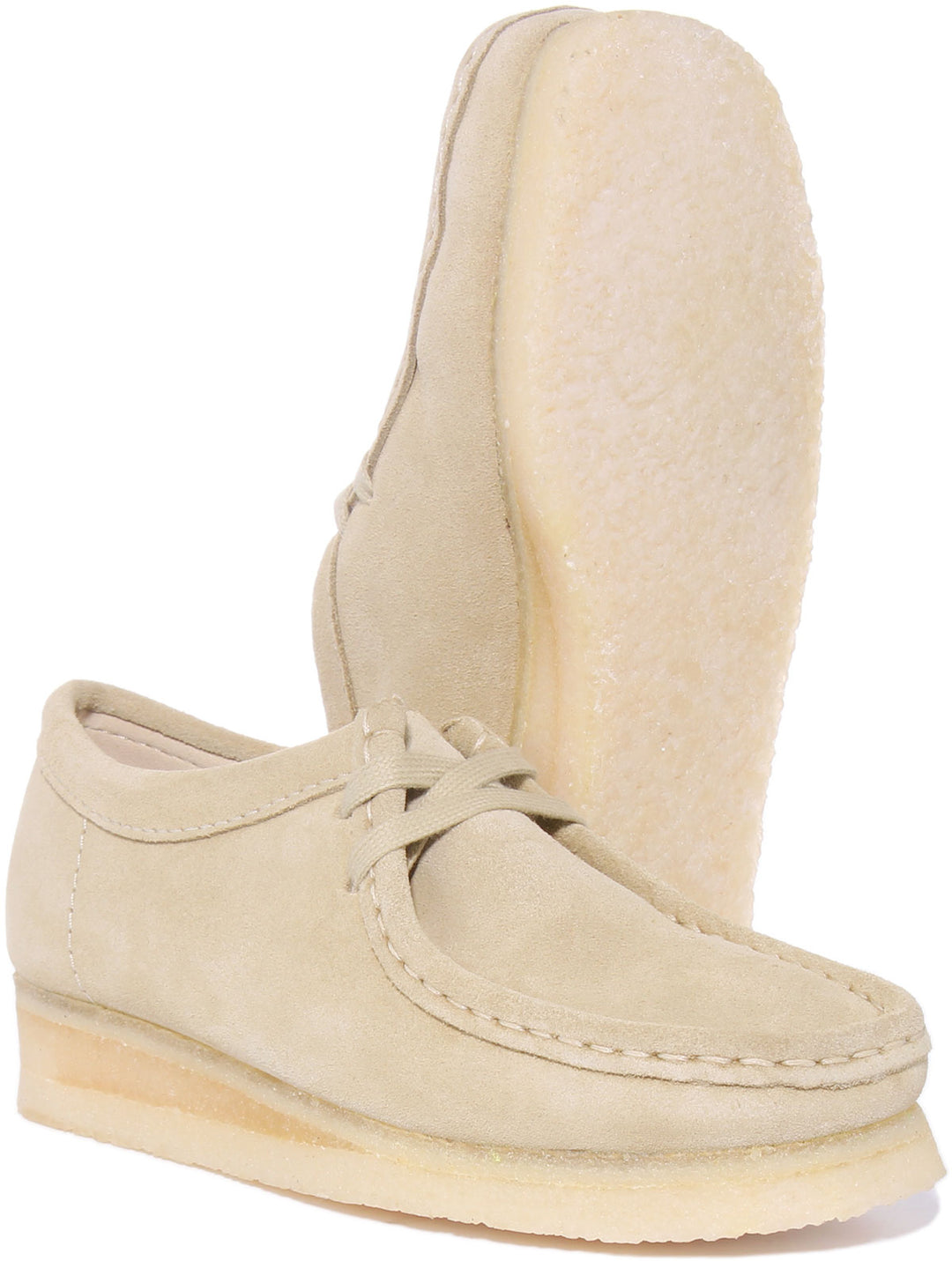 Clarks Originals Wallabee Chaussures en daim à lacets pour femmes en beige