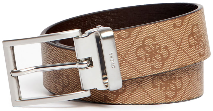 Guess Vezzola 4G Reversible Belt In Beige For Men