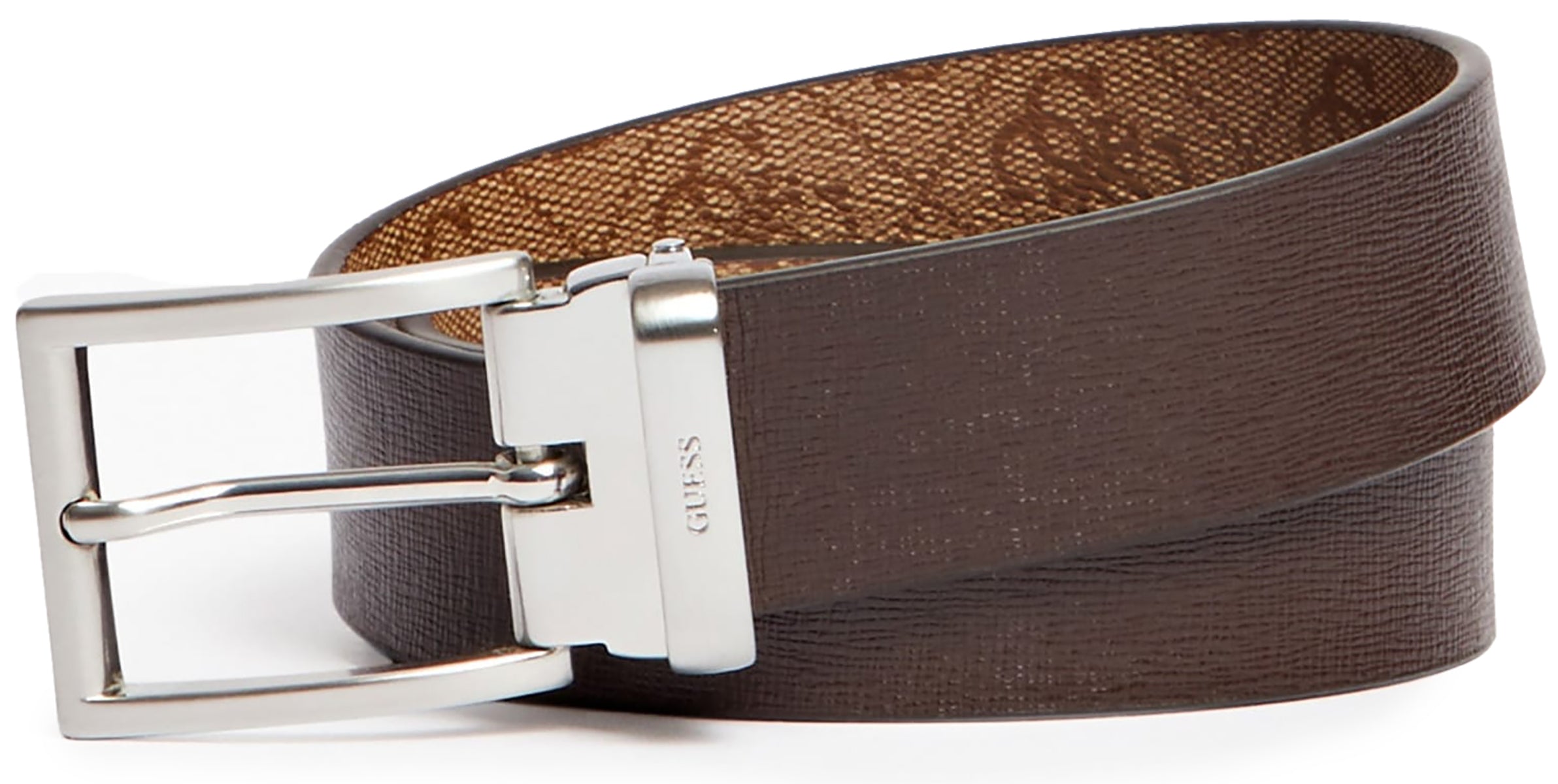 Guess Bm7541Lea35 Vezzola In Beige For Men | Mens Adjustable Belts