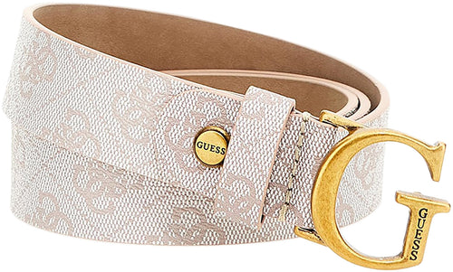 Guess Didi Cinturón ajustable de piel sintética para mujer en beige
