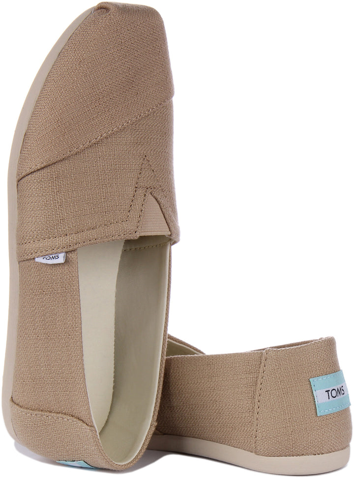 Toms Alpargata Woven Scarpe da ginnastica antiscivolo Tencel Lycocell x Refibra da donna in beige