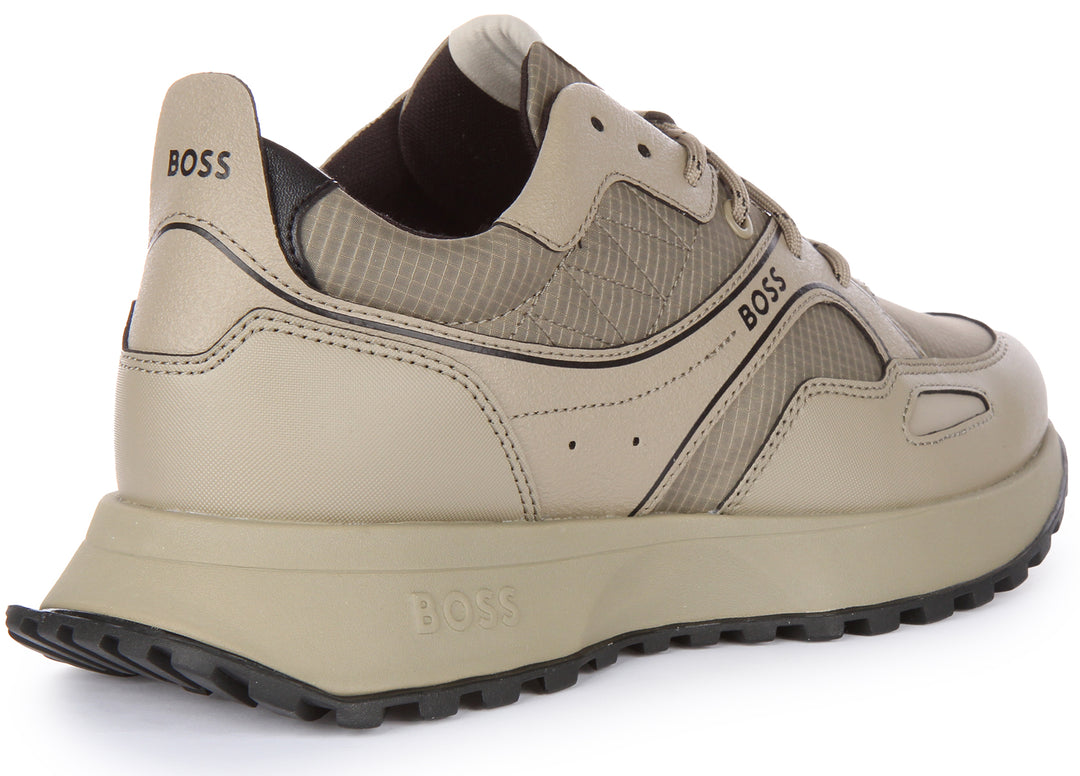 Boss Jonah Runn RSRB Herren Schnürung Synthetik Turnschuhe Beige