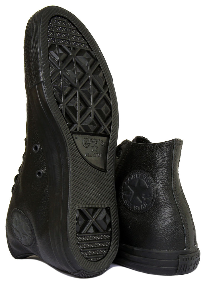 Converse 135251 CT All Star Hi Leather Trainer In Black For Unisex