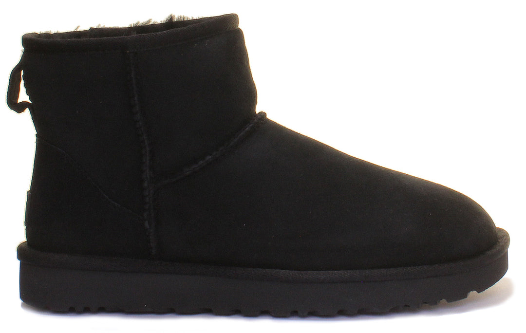 Ugg Australia Classic Mini In Black Womens Short Sheepskin