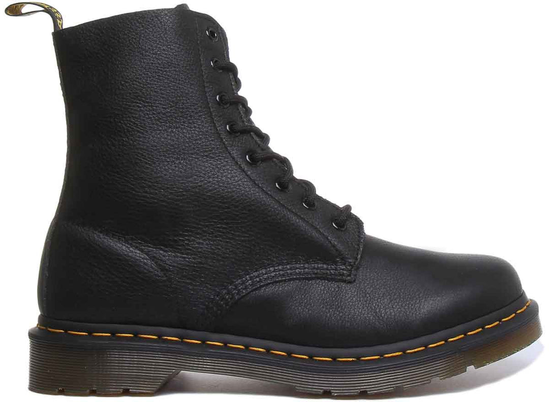 Dr Martens Pascal In Black Virginia Soft Leather Lace up Dr