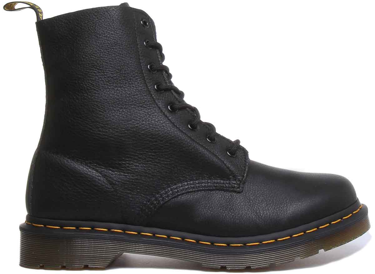 Dr Martens Pascal In Black Virginia Soft Leather Lace up Dr