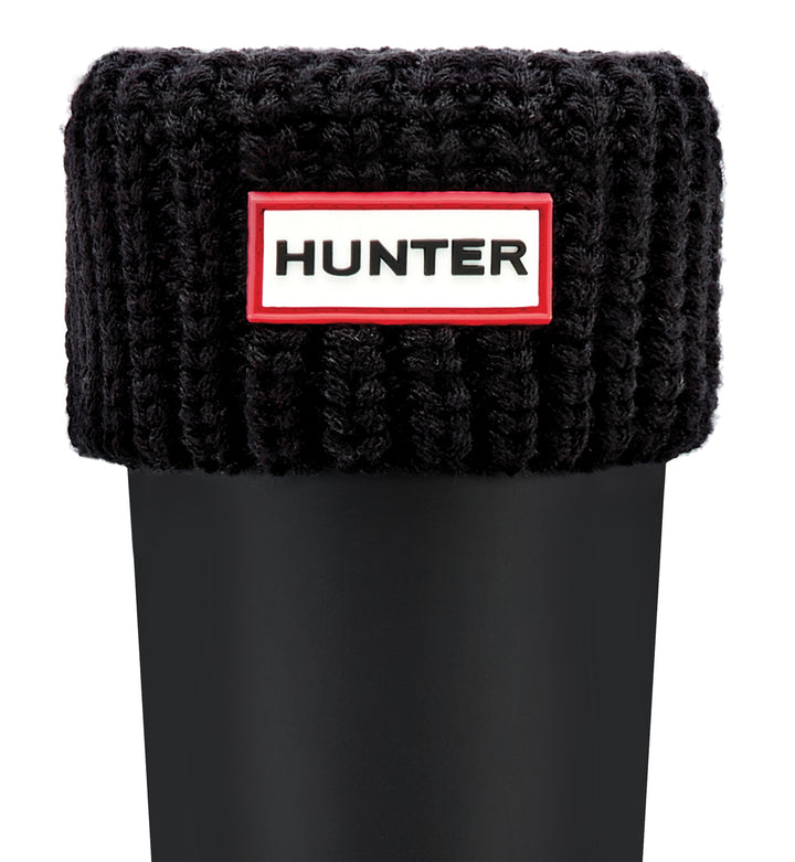 Hunter Originale Chaussettes demi cardigan pour enfants en noir