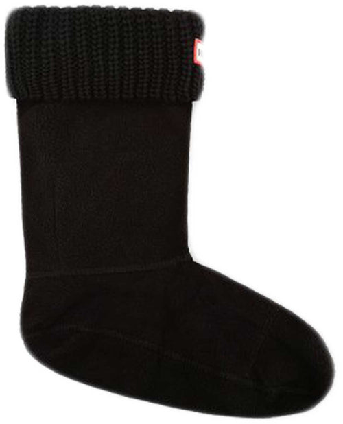 Hunter Orginal Short Cable Cuff Socks In Black