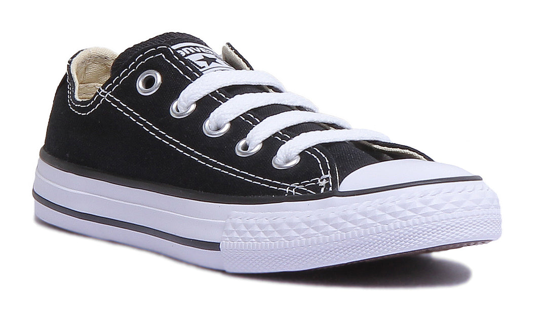 Converse ox Core Kid In Black | Low Top Trainers – 4feetshoes
