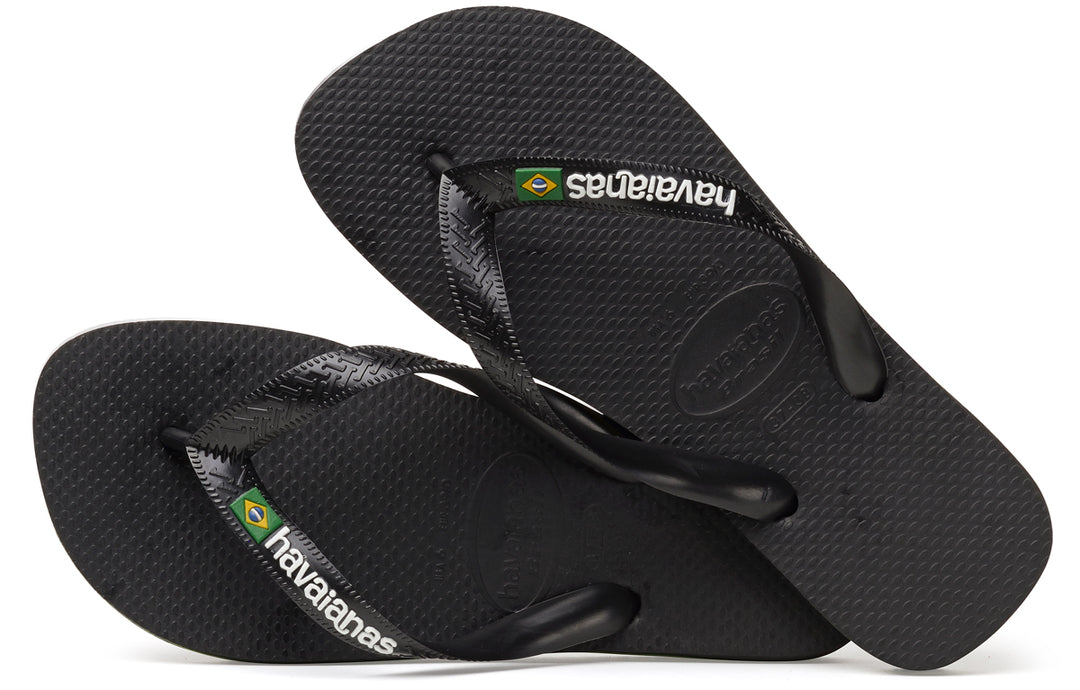 Havaianas Brasil Logo In Black – 4feetshoes - Main Image