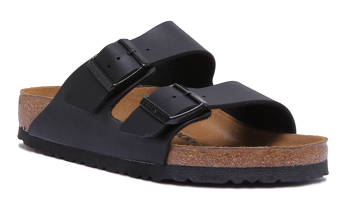 Birkenstock Arizona BF In Black | Birko Flor 2 Strap Sandals