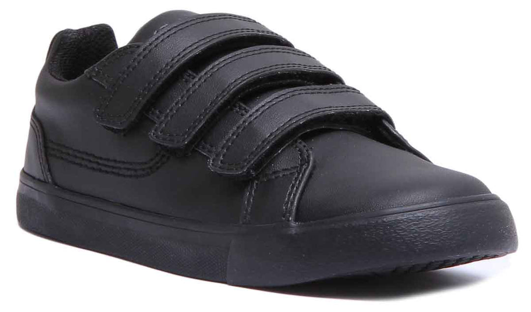 Kickers Tovni Trip Velcro In Black in Infants UK Size 5 - 12