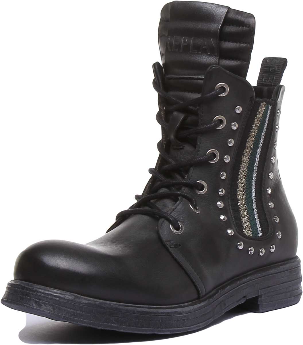Combat Boots Replay Damen Biker Boots Replay Womens Ankle Boots In