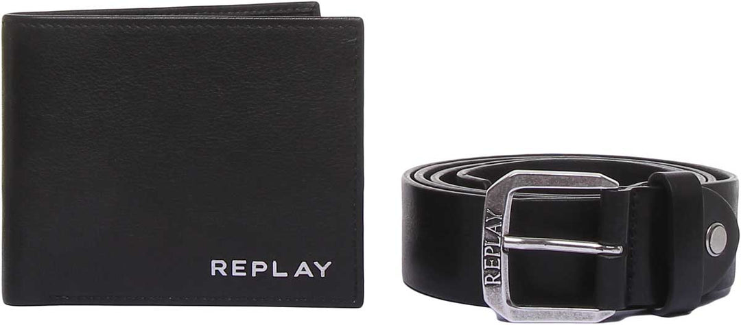 REPLAY AM2453.000.A3001E, Cintura Uomo, Nero(Black Brown 128), 85 REPLAY AM2453.000.A3001E, Cintura Uomo, Nero(Black Brown 128), 85