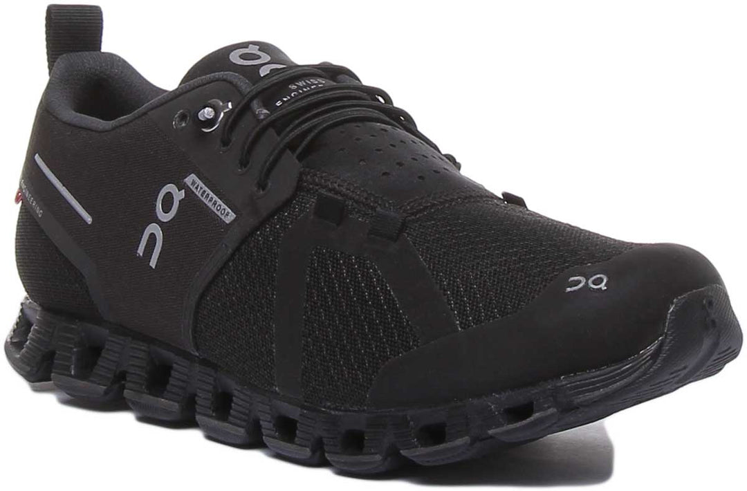On Running Cloud Waterproof Zapatillas de running icónicas con cordones para mujer en negro