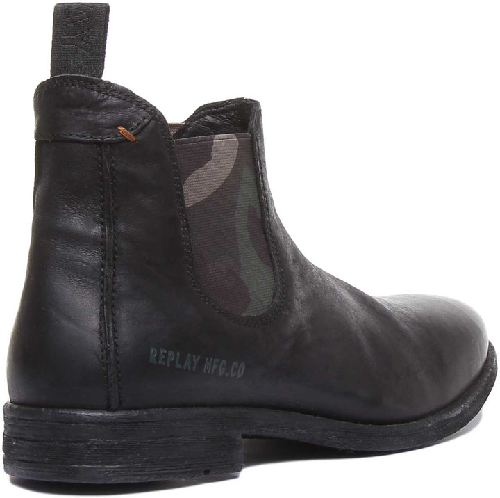 Replay Hartfile Mens Chelsea Boots In Black