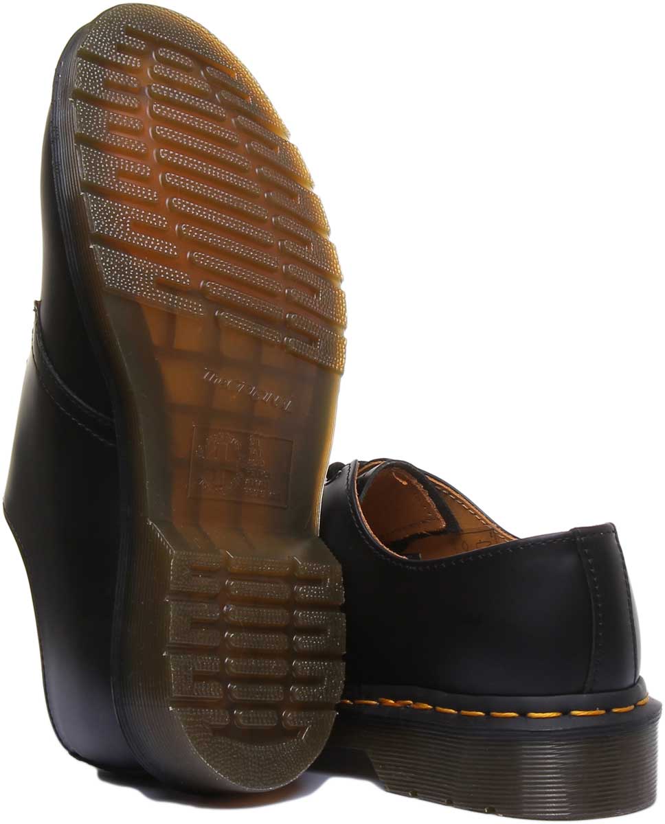 Dr Martens 1461 Chaussureses à lacets à 3 oeillets en cuir lisse, en noir