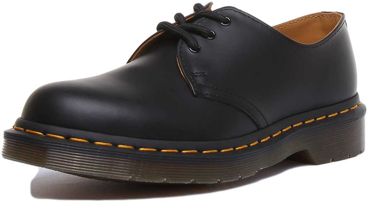 Dr Martens 1461 Zapatos de 3 ojales de cuero liso para en negro