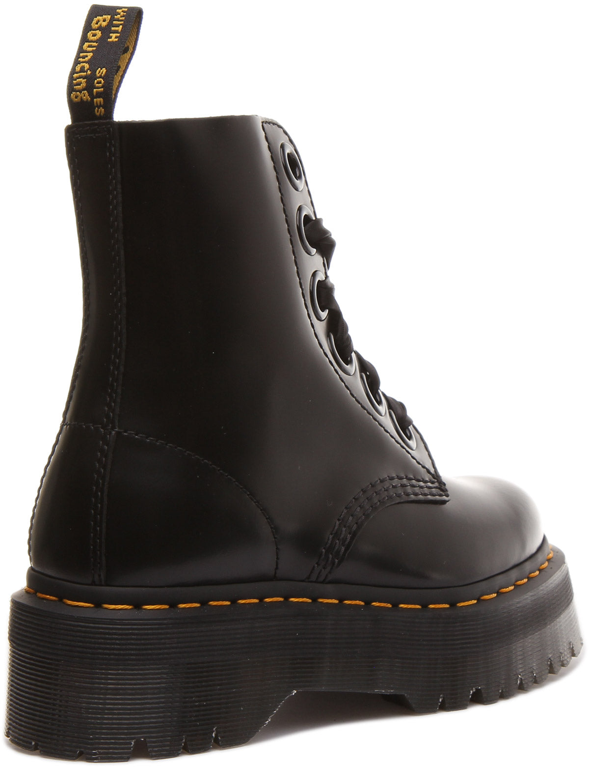 Dr Martens Molly Schwarze Plateaustiefel mit Schnurung fur Damen 4feetshoes