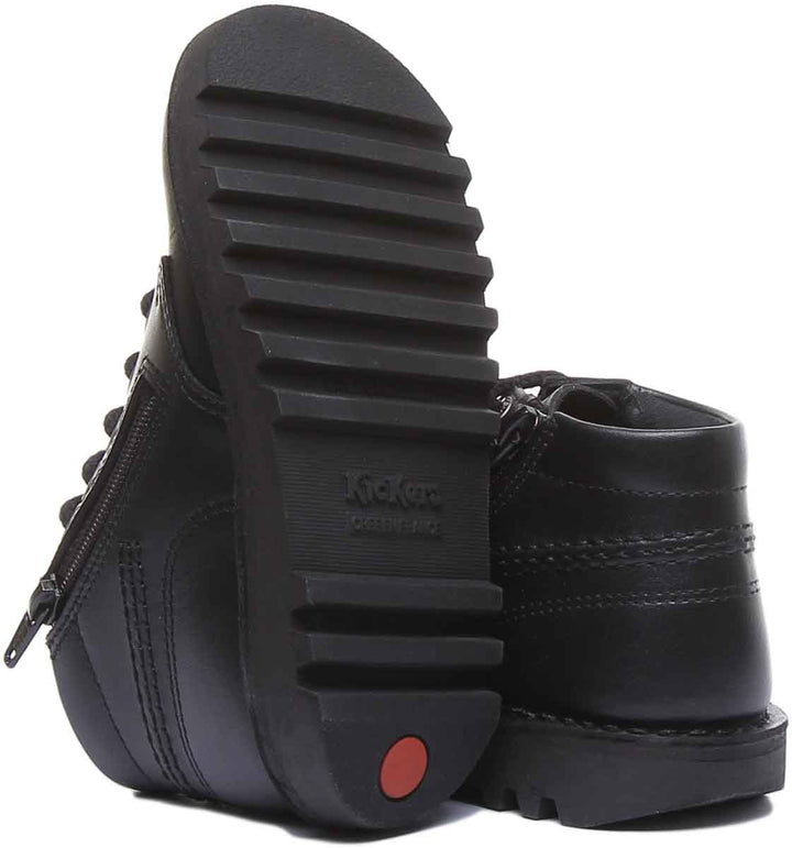 Kickers Kick Hi Zip In Black in Infants UK Size 5 - 12