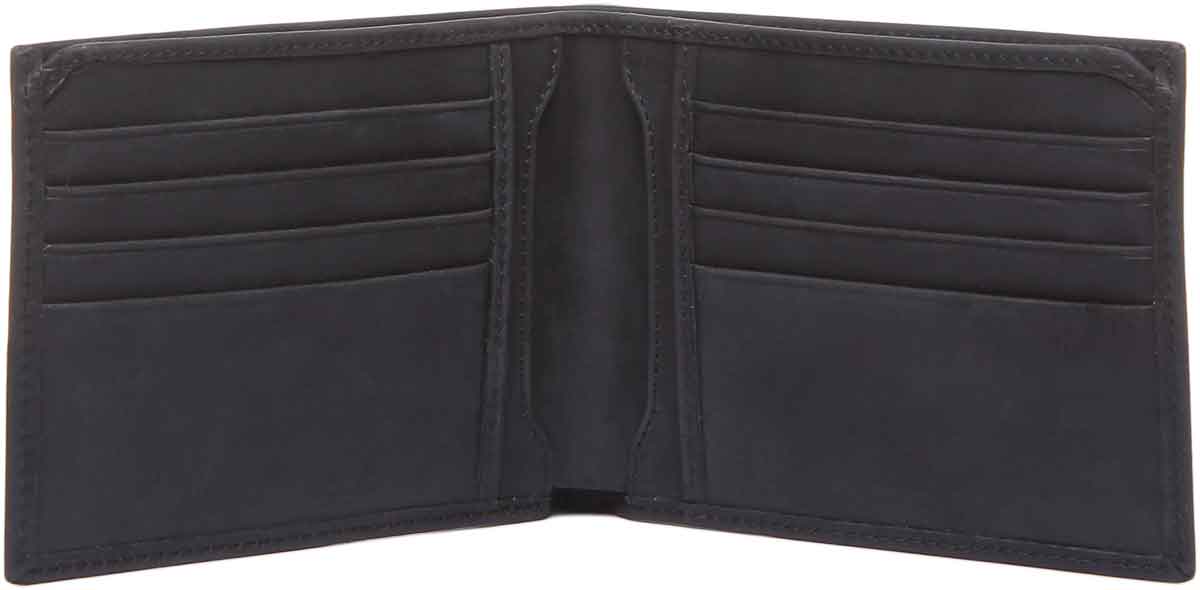 Portefeuille Homme JUSTIN REECE ENGLAND - Cuir Marron, 8 Porte-cartes Relief - Neuf Avec étiquettes