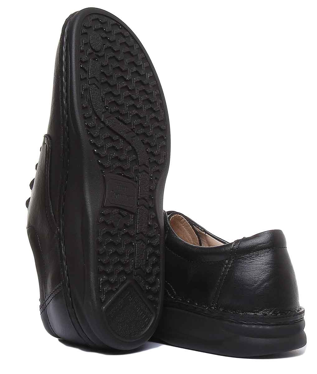 Finn Comfort Metz Zapatos Oxford con cordones para hombre en negro
