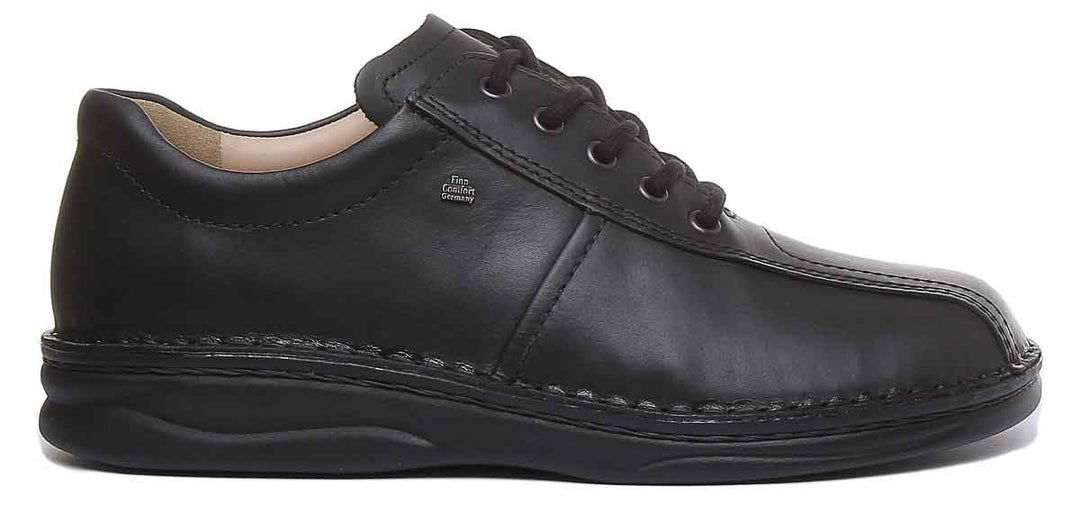 Finn Comfort Dijon Chaussures Oxford confort à lacets pour hommes en noir