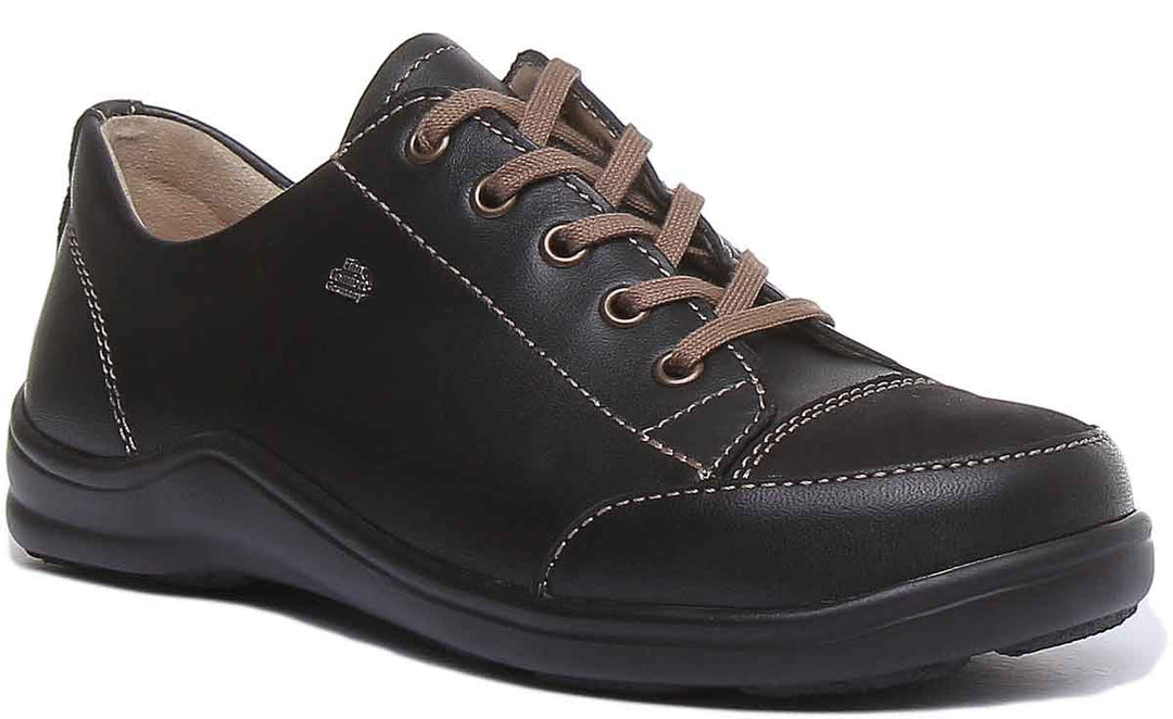 Finn Comfort Soho chaussures de confort à lacets pour femmes en noir