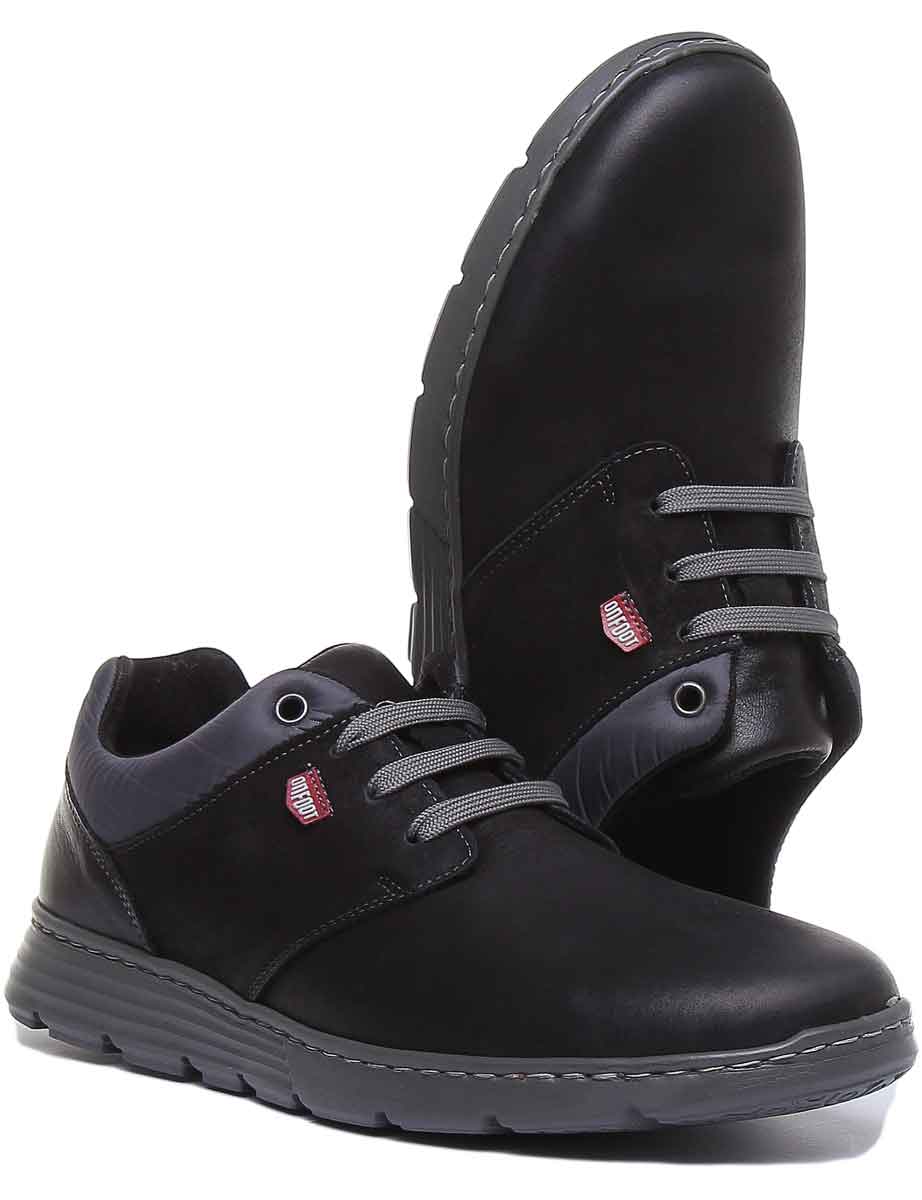 On Foot Zapato Lisa Zapatos ligeros con cordones para hombre en negro 