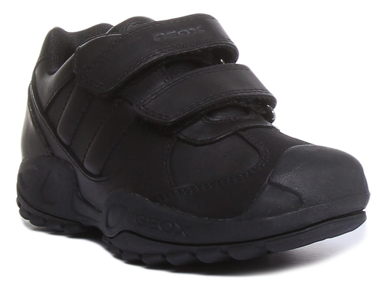 Geox J Savage In Black 4feetshoes