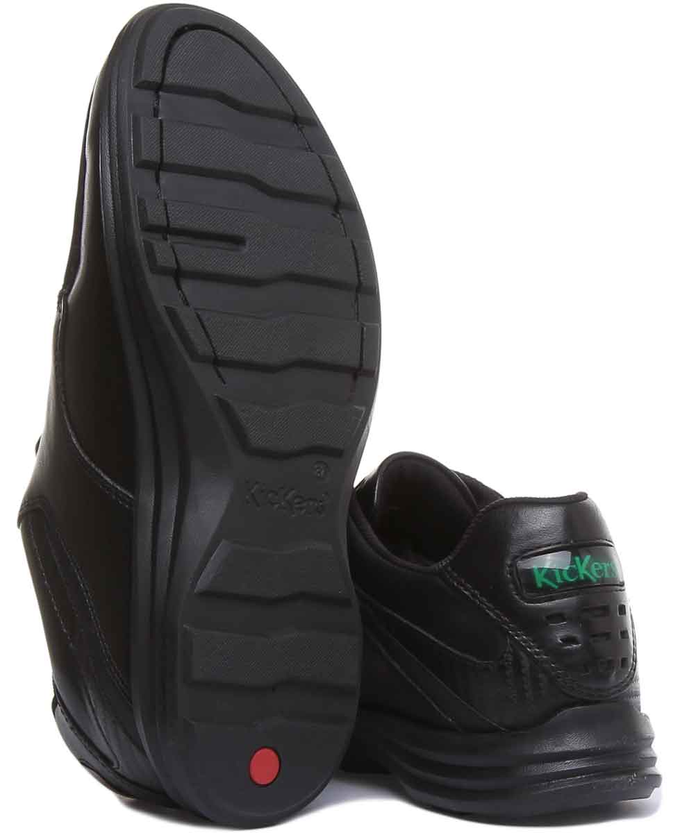 Kickers Reasan Lace Chaussures à lacets à 3 oeillets pour jeunes en noir