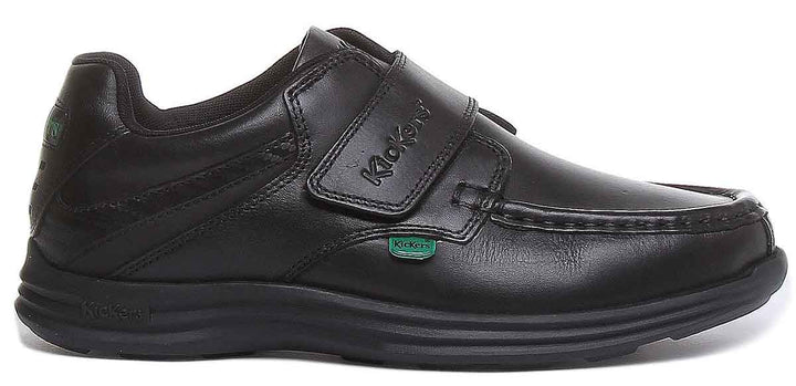 Kickers Reasan Velcro Strap In Black in Teen UK Size 3 - 6