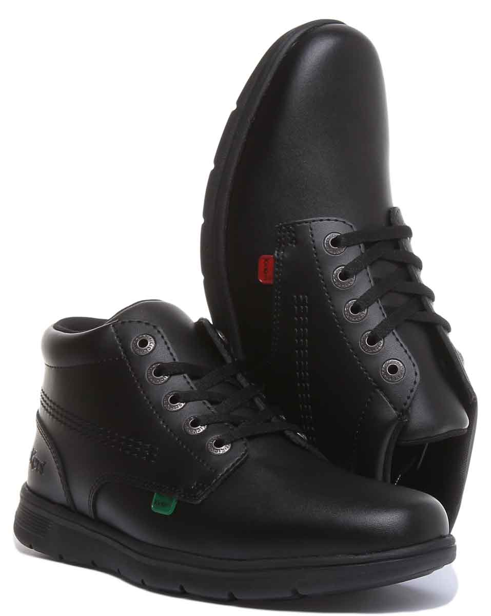 Kickers Kelland Lace Boot In Black in Teen UK Size 3 - 6