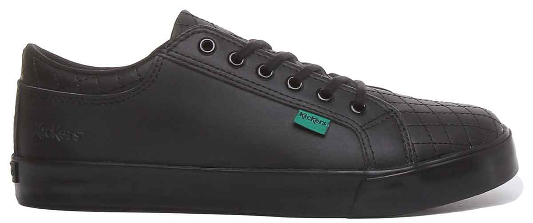 Kickers Tovni Y Quilt In Black Teen Size 3 - 6