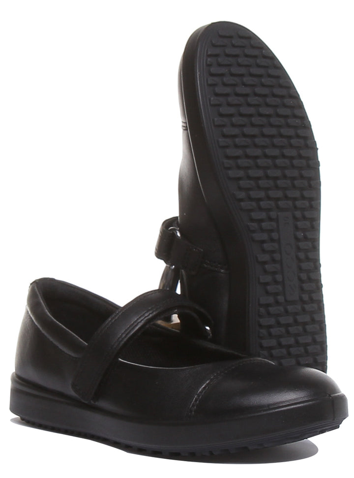 Ecco Elli Zapatos estilo Mary Jane con suela de EVA para niños en negro