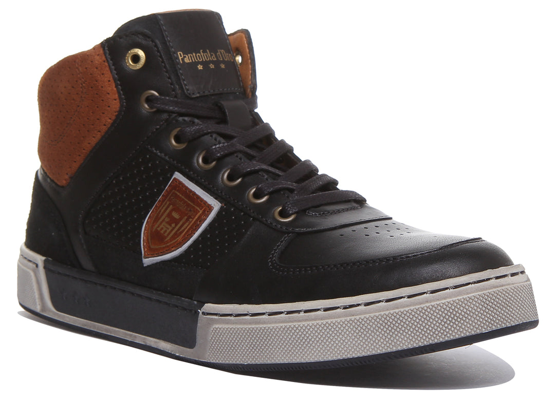 Pantofola D Oro Frederico Mid In Black For Mens