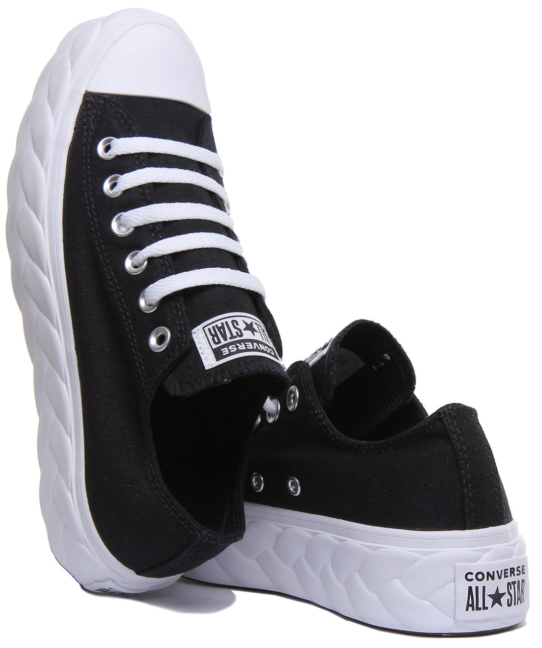 Converse 568894C CT All Star Low Platform Trainer In Black For Women