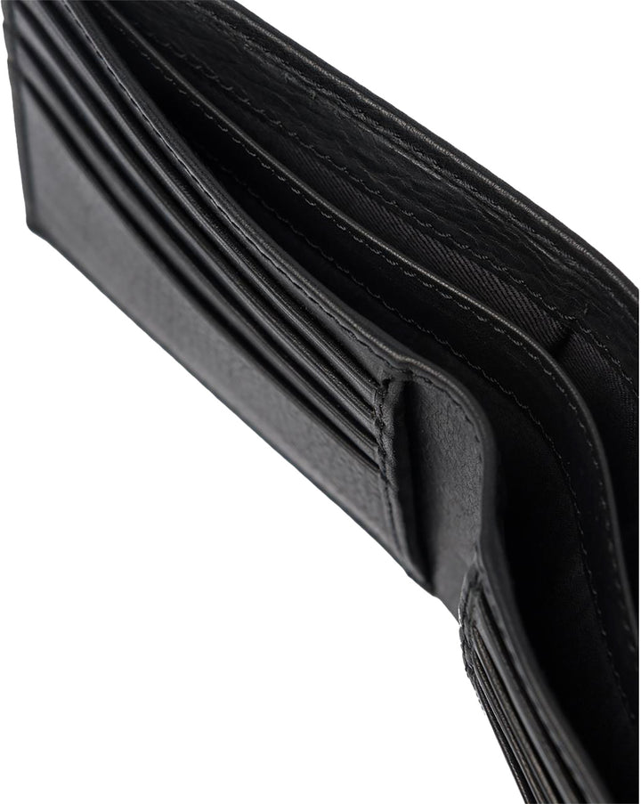 Replay FM5191 Portefeuille en cuir avec grand logo pour homme en noir