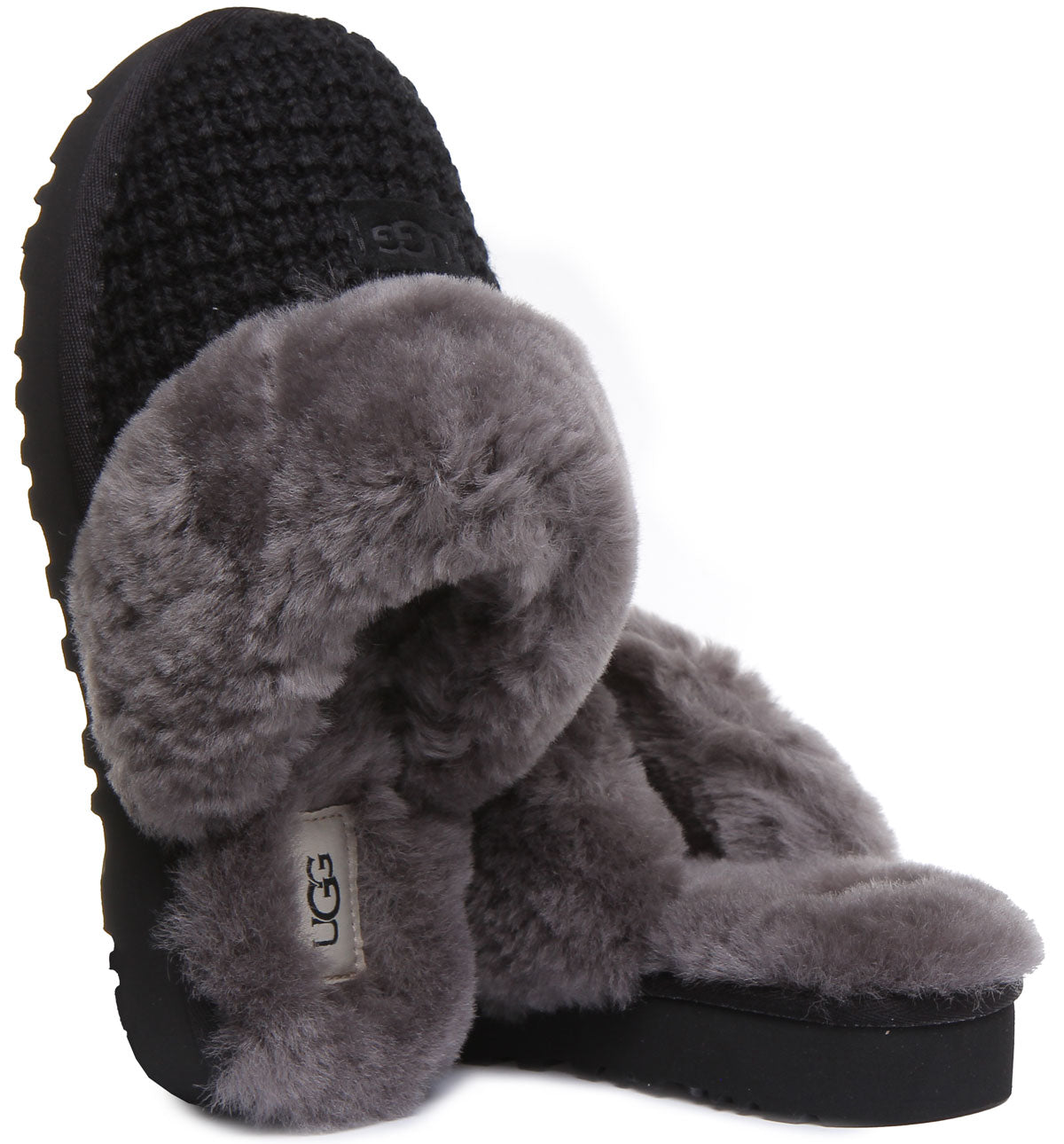 Ugg cozy cheap knit slippers black