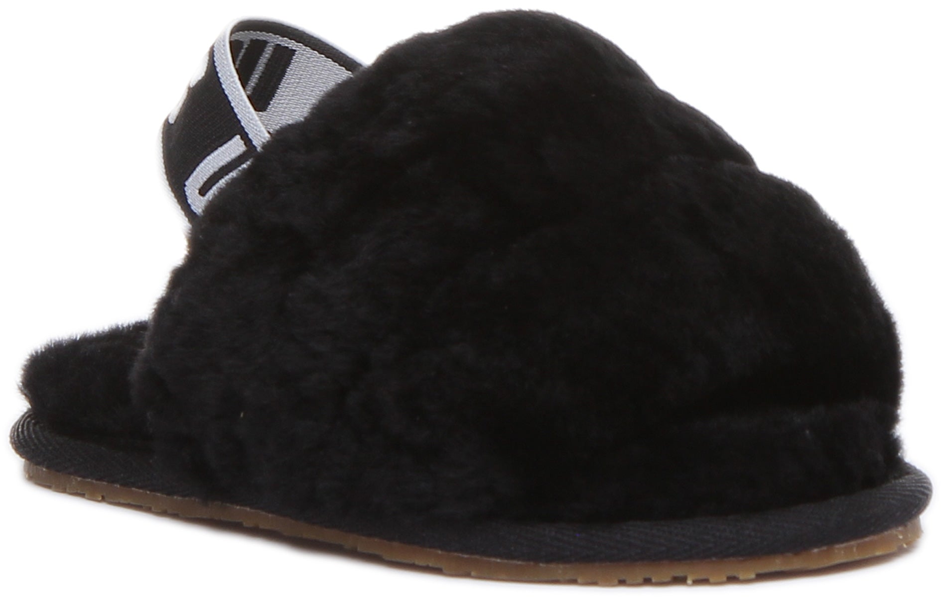 Ugg Australia Fluff Yeah Slides In Black For Infants