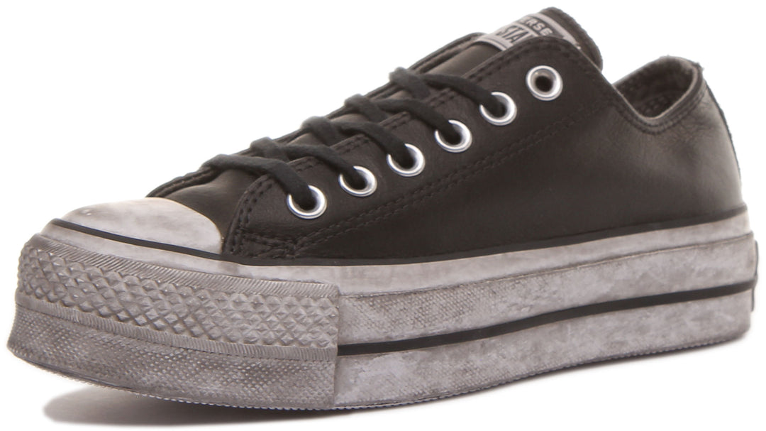 Converse 562910C All Star Platform In Black Vintage For Womens