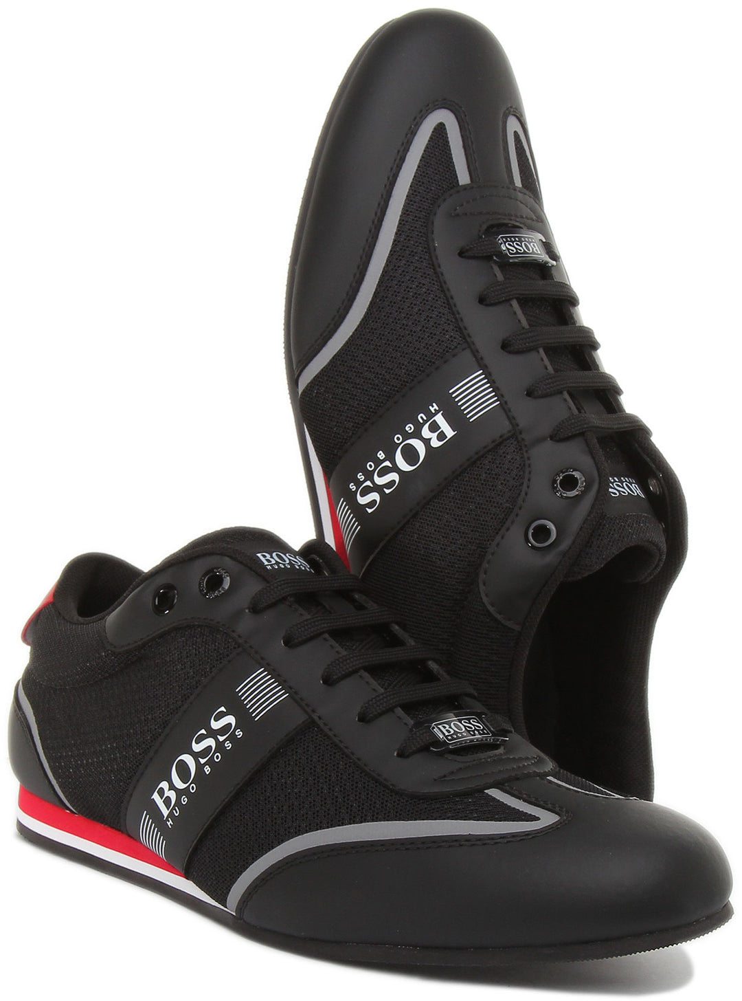 Hugo Boss Lighter Chaussures synthétiques à lacets bas de gamme pour hommes  en noir